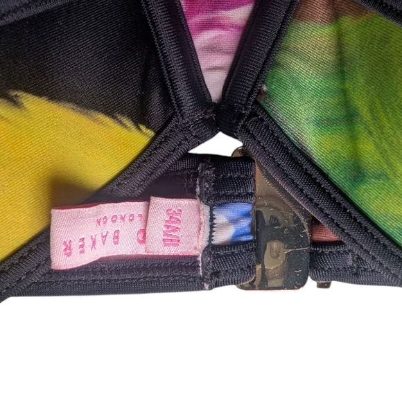 Ted Baker Black and Blue Balconette Bra with Geometric Print - Picture 4 of 4